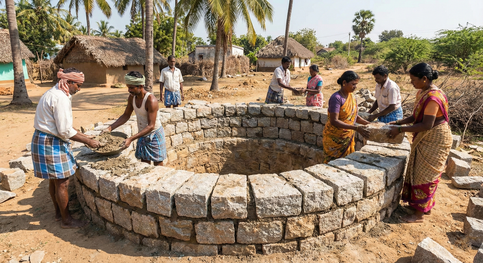 Open Well Safety Wall Construction Service